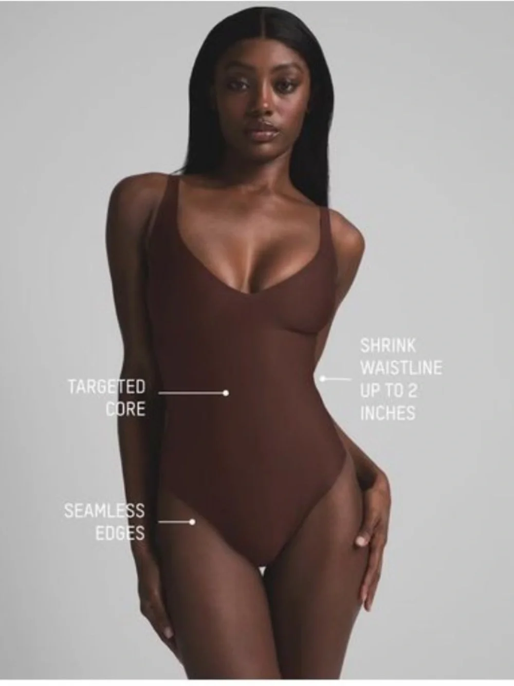 SKIMS Body Unlined Plunge Bodysuit S
